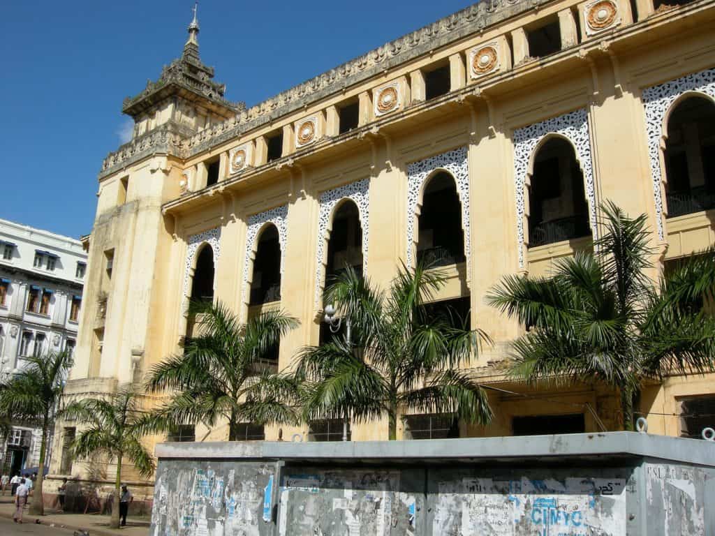 colonial building in Myanmar