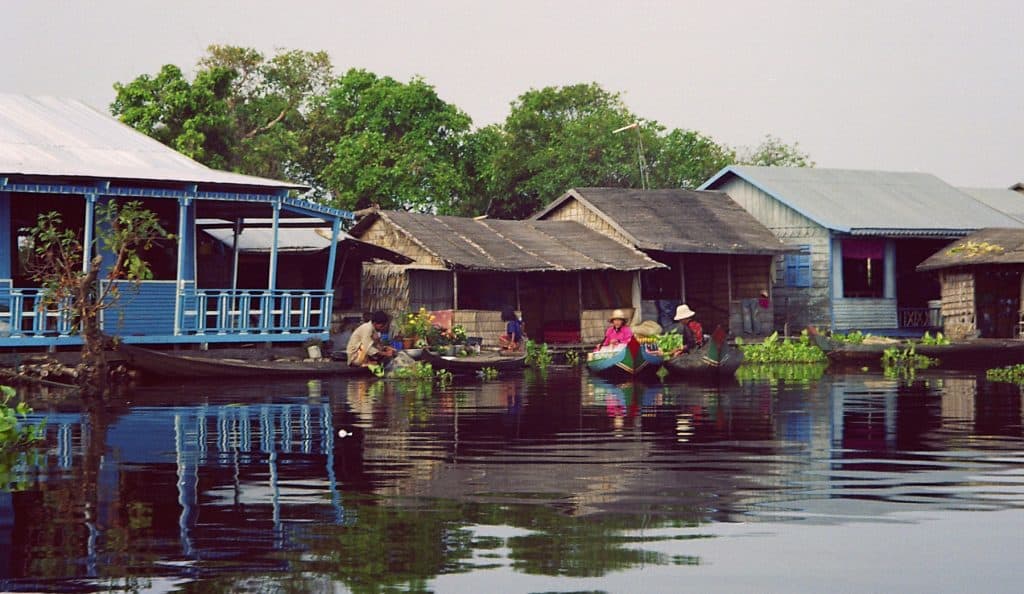 local life at village on Tonle Sap lake