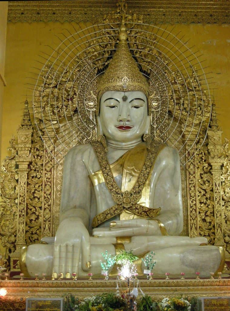 giant marble Buddha in Mandalay