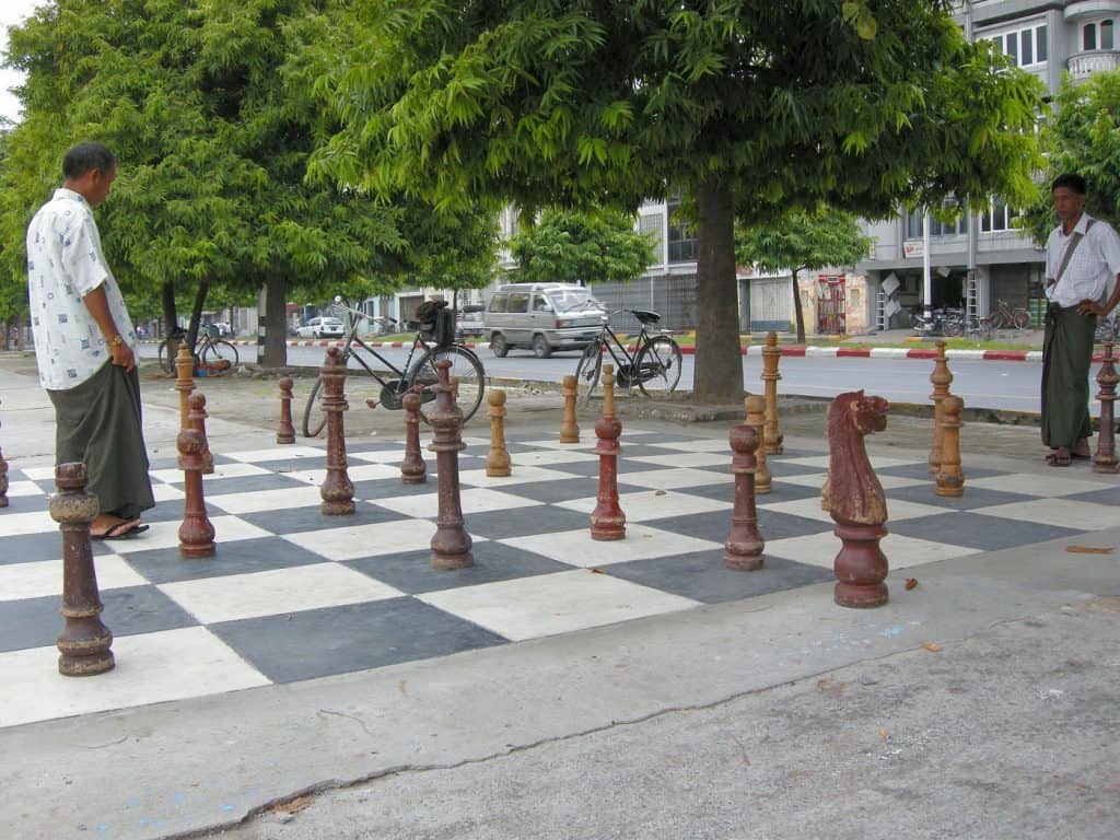 playing chess on the streets of Mandaly