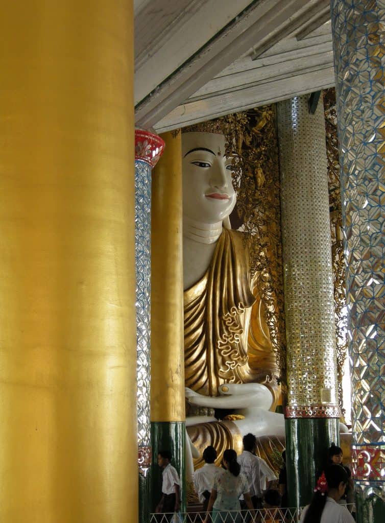 massive seated Buddha at Shwedagon