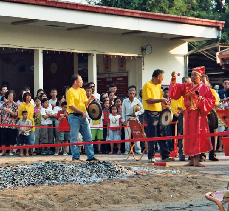 ritual at temple in Lampang