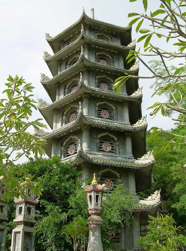 pagoda at Marble Mountains in Da Nang