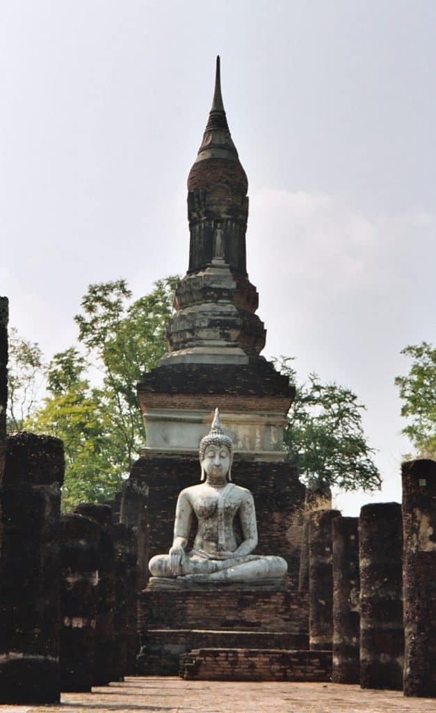 Buddha statue in northern part of Sukhothai historical site
