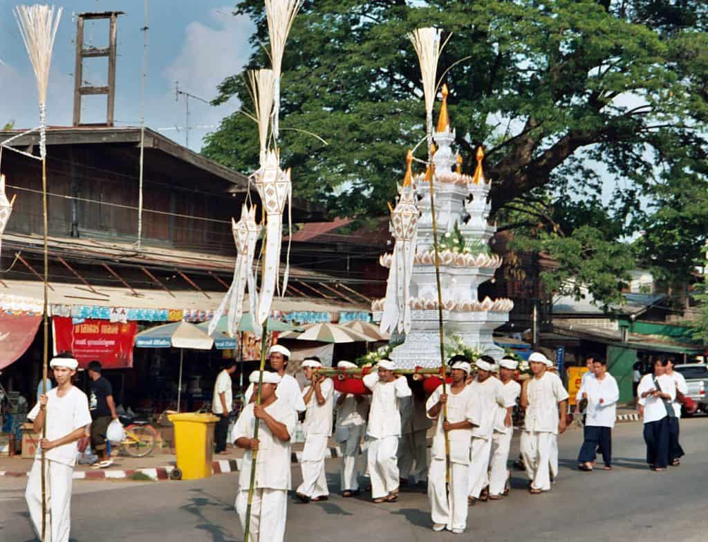 Loy Krathong procession Sukhothai