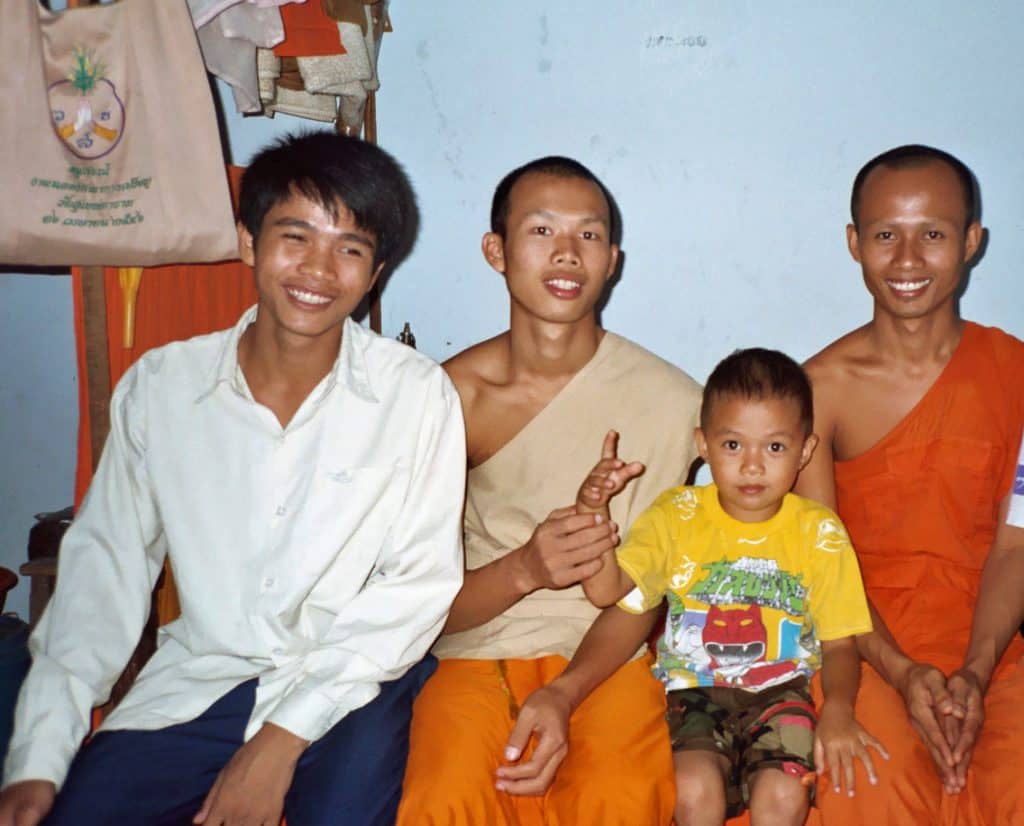 visit to young Buddhist monks room in Battambang