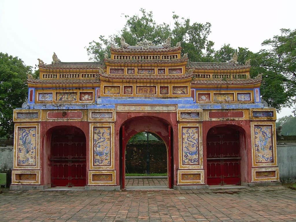 house entrance at Imperiral City in Hue