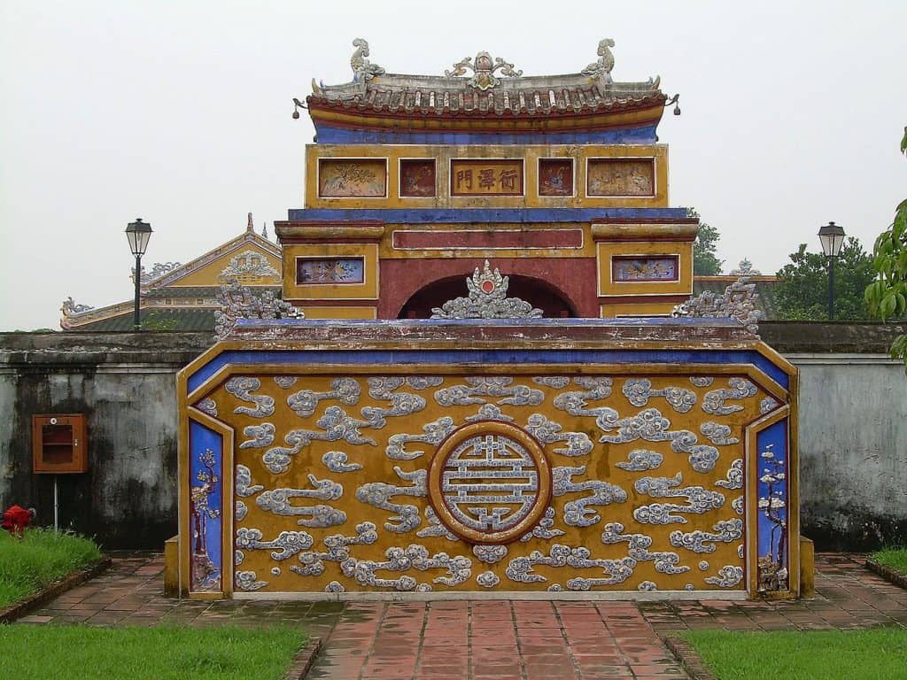 wall decoration at Imperial Site in Hue