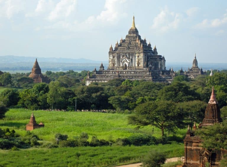 cycling through Old Bagan: Ananda temple