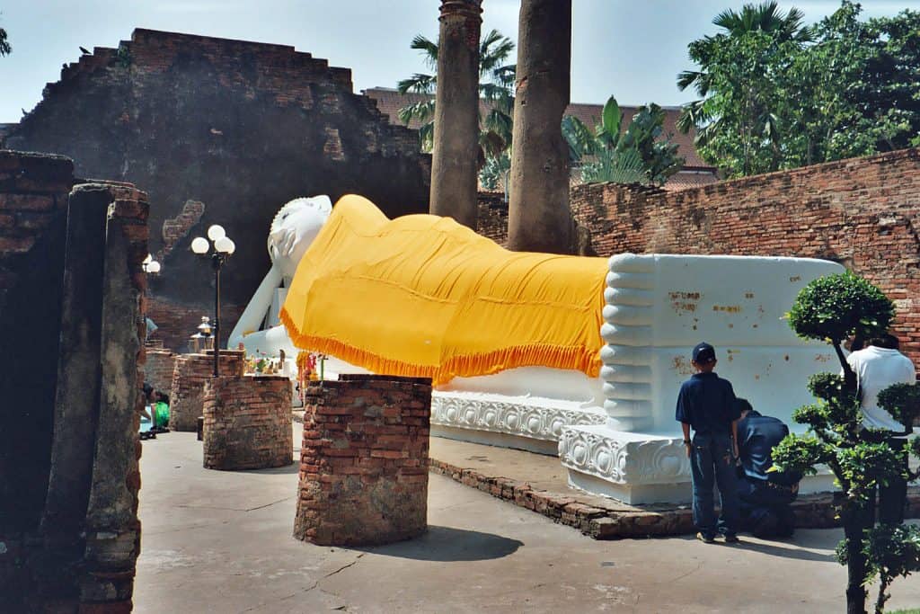 reclining Buddha at Wat Yai in Ayutthaya