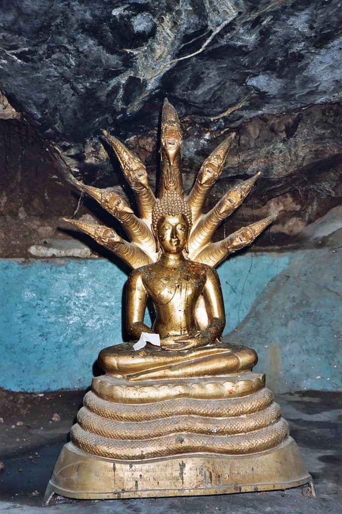Buddha with nagas in Wat Khao Pun