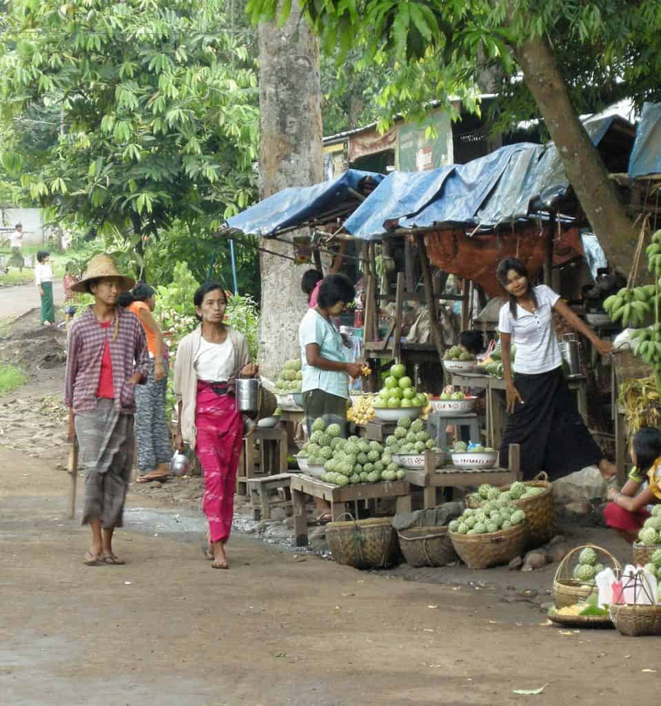 local market in Myanmar