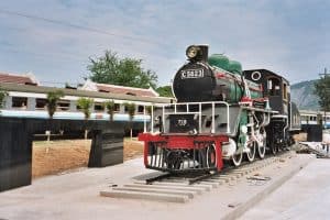 locomotive at JEATH war museum in Kanchanaburi