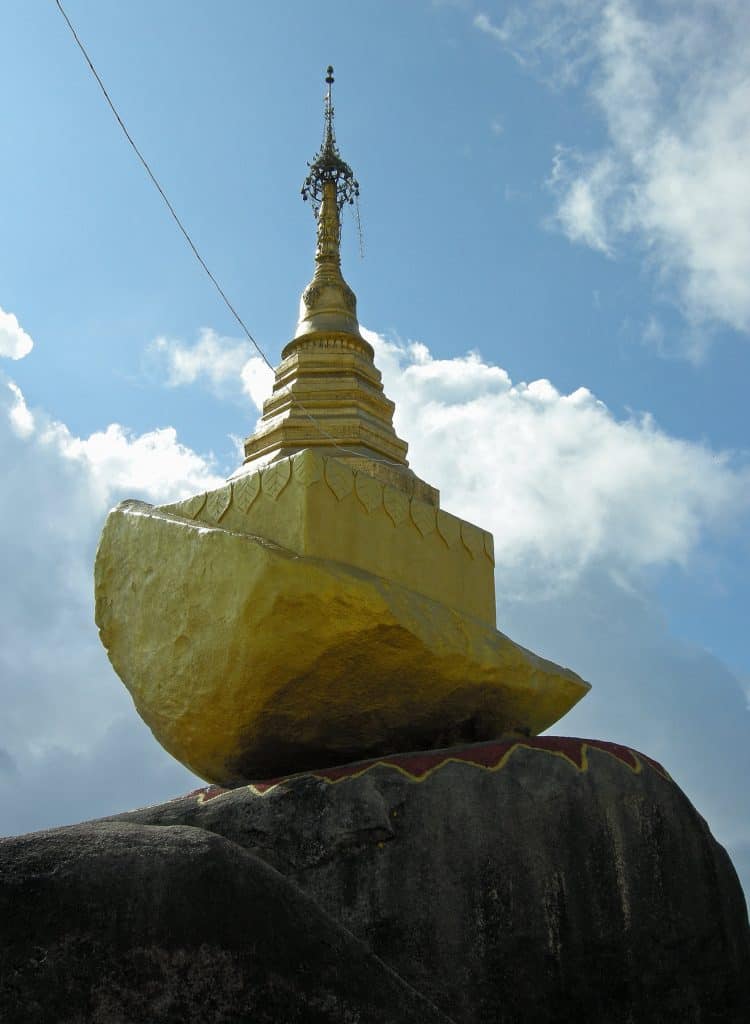 Golden Rock Pagoda in Kyaiktyio