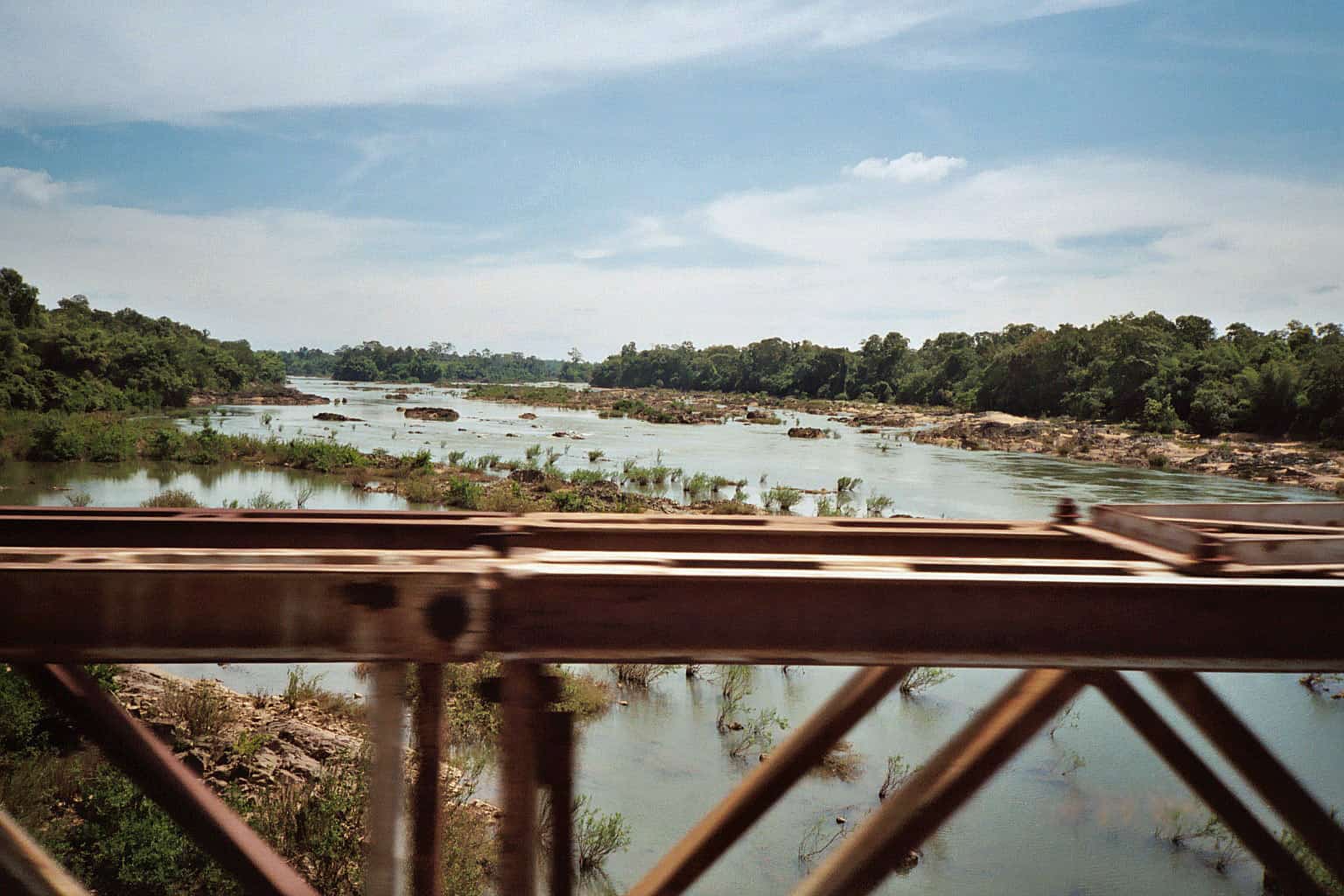 crossing a bridge driving from Banlung to Stung Treng