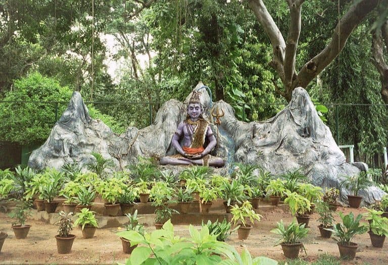 Vishnu image in a park in Madras