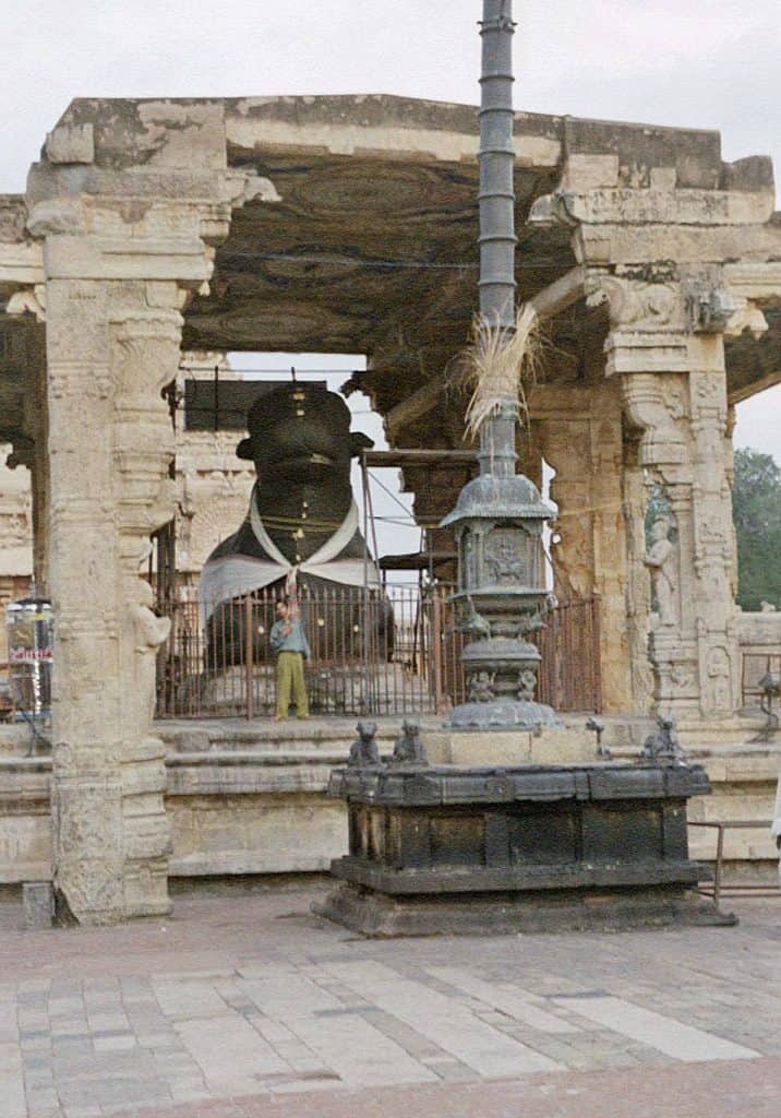 holy cow in Brihadishvara temple
