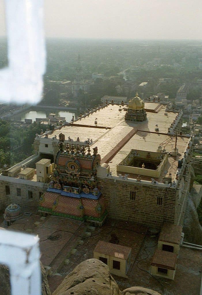 Ganesh temple view from top at Rock Fort
