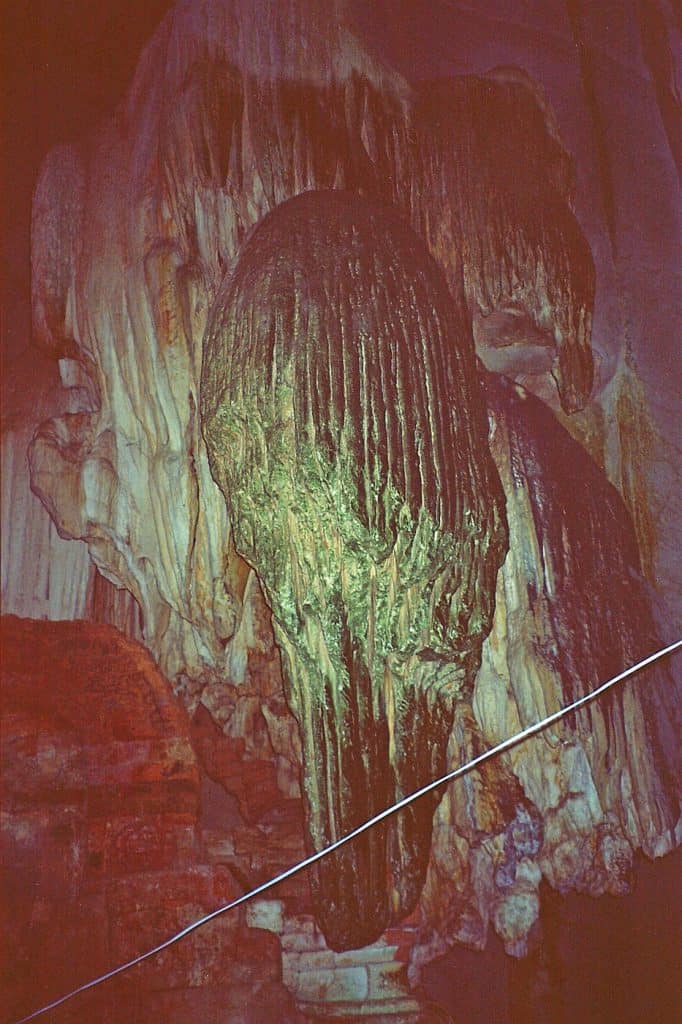 stalagmites in Phnom Chnok cave