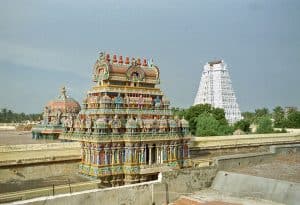 temple highlights in Trichy Sri Ranganathaswamy rooftop view