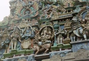 richly detailed temple sculptures