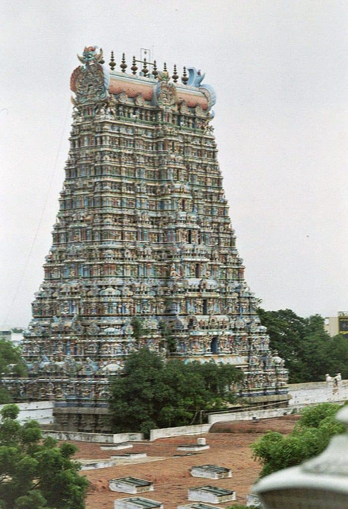 rooftop view of Meenakshi temple