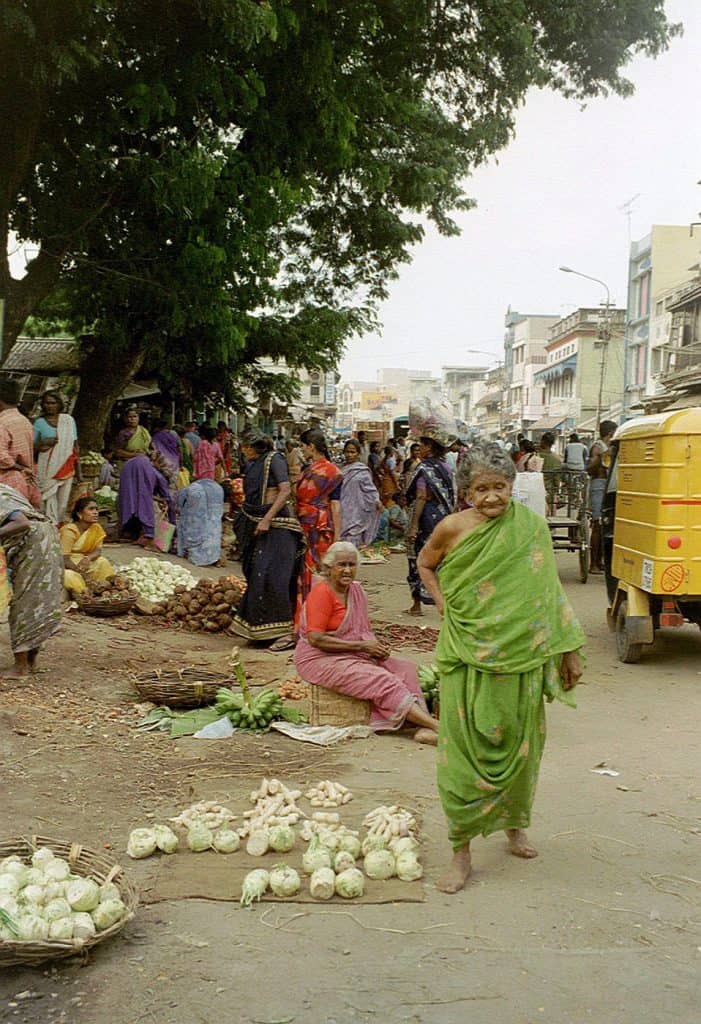 outdoor vegetable market Madurai