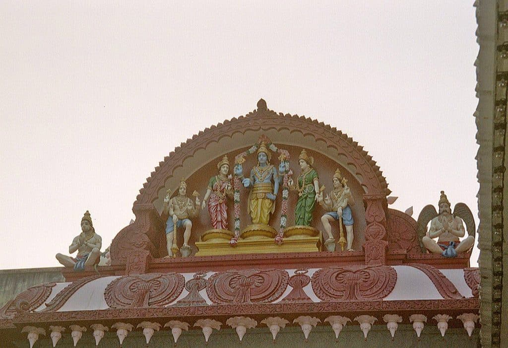 rooftop sculpture Hindu temple Fort Kochi