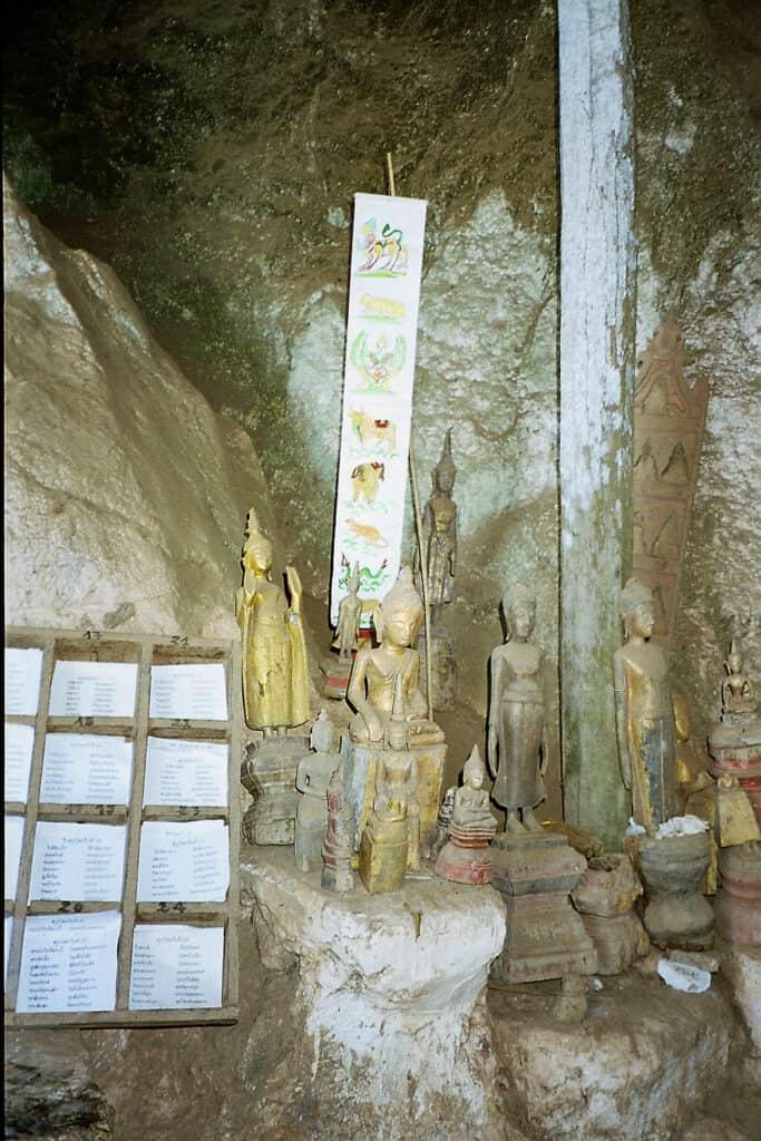 Pak Ou caves miniature Buddha sculptures